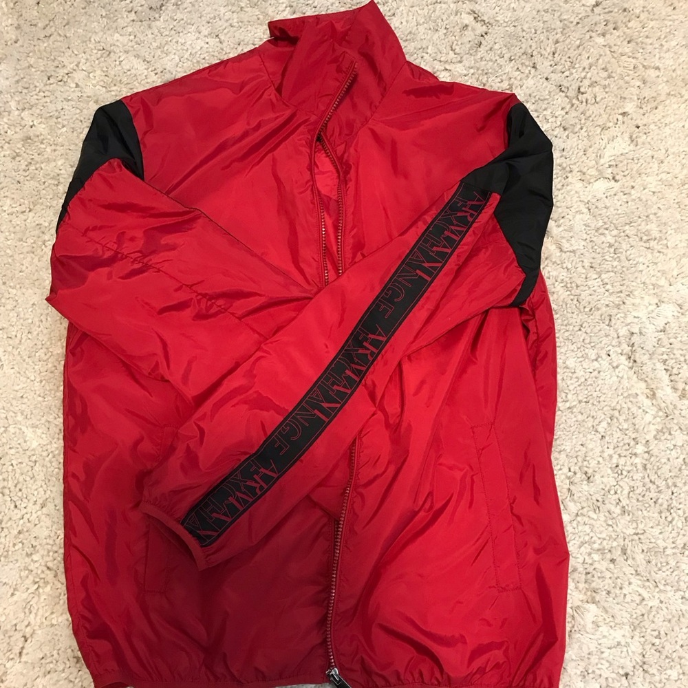 Armani Exchange red jacket
